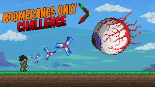 Can You Beat Terraria 144 Using Boomerangs Only [upl. by Roti]