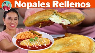 Mira como Hice estos Nopales Rellenos con su Salsa de Guajillo tienes que probarlos [upl. by Kirtap]