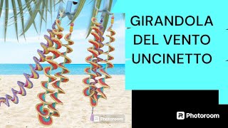 GIRANDOLA DEL VENTO uncinetto🪁🪁 spirale del vento video tutorial 🪁🪢🧶🪢 elenagabryela [upl. by Ahsekim]