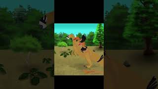 Deinonychus vs Old Tenontosaurus animação dinosaur animation dinosaurus pivotanimator [upl. by Anattar]