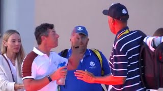 Rory McIlroy has heated outburst after Ryder Cup caddie drama  Golf on ESPN [upl. by Innavoij444]