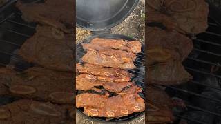 Barbecuing some Short Ribs ShortRibs Steak SteakHouse BBQ barbque Barbecue BarbecueNation [upl. by Breger]