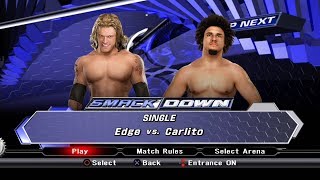 WWE SmackDown VS Raw 2009 PS3  Edge VS Carlito [upl. by Alduino300]