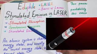 laser stimulated emission in laser hindi [upl. by Drofliw]