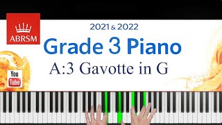 ABRSM 20212022 Grade 3 A3 piece Gavotte in G  G F Handel HWV 491 Piano Exam piece [upl. by Grey438]