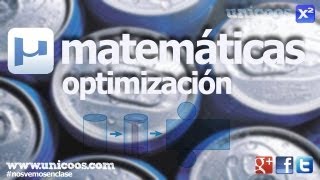 Optimización de la superficie de un cilindro dado su volumen BACHILLERATO unicoos [upl. by Jerri246]