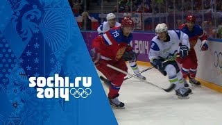 Ice Hockey  Mens Group A  Russia v Slovenia  Sochi 2014 Winter Olympics [upl. by Philo]