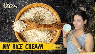 DIY Rice Cream  Korean Inspired  Skin Whitening amp AntiAging Face Rice Cream The Foodie Glow [upl. by Ahtaga]