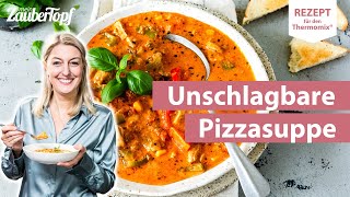 😍😍 Würzige Pizzasuppe schnell amp einfach mit Hackfleisch  Thermomix® Rezept [upl. by Naxela]