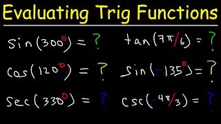 How To Use Reference Angles to Evaluate Trigonometric Functions [upl. by Lait]