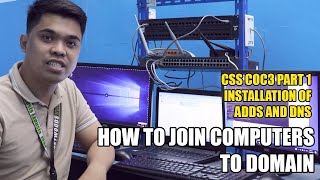 CSS COC3 PART1 INSTALLING ADDS AND DNS  CREATE USER  JOIN COMPUTER ON SERVER [upl. by Klarika782]