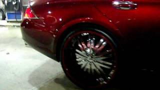 AceWhipsNET Candy Red Mercedes CLS 500 on 22quots [upl. by Valdis]