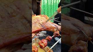 Freshly roasted lamb is crispy and tender  come and try it carne asado food barbecue delicious [upl. by Sivraj]