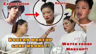 RIS UTHYO KASTO KOREAN MAKEUP HO ESTO 😂 MALAI DHOKA VAYO THULO  ARKO SİLVER PLAY BUTYON AYO [upl. by Onahpets]