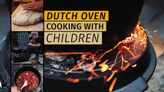 Dutch Oven Cooking with Kids  Pull Apart Bread amp Meatballs  Recipes for Kids [upl. by Rednaxela]