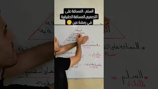 طريقة عجيبة لحساب المسافة على التصميم ، السلم والمسافة الحقيقة في أقل من دقيقة😲 [upl. by Sirehc]