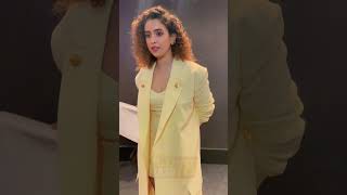 Sanya Malhotra Cuteness Overloaded In Yellow During A Event In Delhi [upl. by Aicelaf]