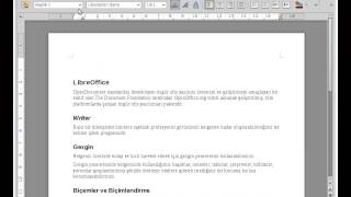 LibreOffice Writer  Başliklar ve içindekiler sayfası oluşturma [upl. by Einnad526]