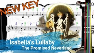 Isabellas Lullaby  The Promised Neverland  Violin SHEET MUSIC With Fingerings Level 3 New Key [upl. by Aisekal]