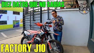 FACTORY J10 DIEZ CURIOSIDADES SOBRE ESTA MOTOCICLETA QUE NO SABÍAS  ECUARIDERS [upl. by Nniuqal]