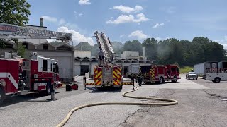 Fire damages Clarios battery plant in Kernersville [upl. by Ahsienel]