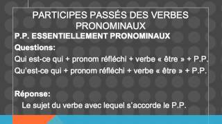 Participes passés des verbes pronominaux [upl. by Millur]