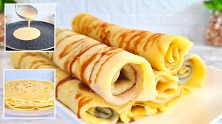 CRÊPES MAISON EN 10 MINUTES  FACILE ET RAPIDE [upl. by Eehsar682]