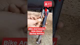 Bike side stand Spring fitting And Setting [upl. by Cyprian]