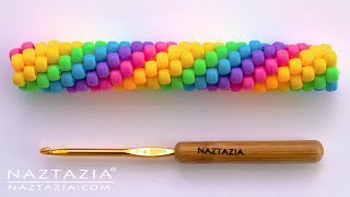 How to Crochet Bead Tubes  Beaded Crocheted Ropes by Naztazia [upl. by Nava]