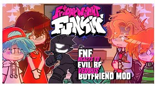 🎤Friday Night Funkin REACTS TO EVIL Boyfriend Vs Boyfriend Mod🎤 GCRV [upl. by Yoong]