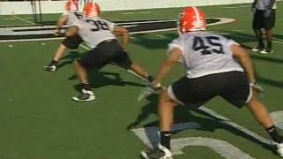 Georgia Bulldogs  Linebacker Drills [upl. by Motteo]