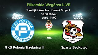 1 kolejka Wrocław Klasa A Grupa 2 GKS Polonia Trzebnica vs Sparta Będkowo [upl. by Shaff510]