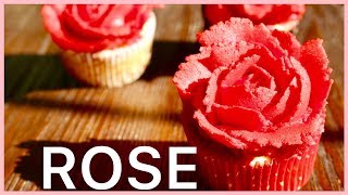 BUTTERCREAM ROSE  Cupcakes Po [upl. by Sirac]