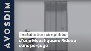 Comment installer une Moustiquaire rideau de porte sans perçage [upl. by Ayeki97]