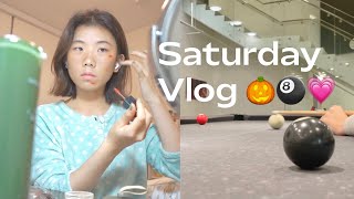 Saturday VLOG • Halloween baby photos playing pool🎱 [upl. by Perdita339]