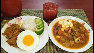 ♨️El último menú completo‼️SOPA🥘 DE FREJOL CON VERDE BISTEC DE CARNE🍲 JUGO DE FRESAS🥤🍓🍓 [upl. by Sina377]