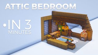 3 Minute Cozy Attic Bedroom Build Tutorial [upl. by Wolfy16]