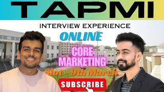 TAPMI MBA Interview Experience by Arpit  9th March  ONLINE  GD PI Extempore  CoreMarketing [upl. by Button525]