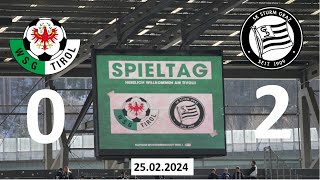 WSG Tirol gegen SK Puntigamer Sturm Graz 0  2  Februar 2024 [upl. by Retsim]