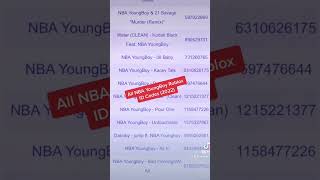 All NBA YoungBoy Roblox ID Codes 2022 shorts [upl. by Iviv]