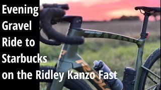 Evening Gravel Ride to Starbucks on the Ridley Kanzo Fast [upl. by Adorne]