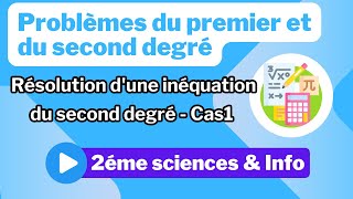 6 Problèmes du premier et du second degré Résolution dune inéquation du second degré  Cas 1 [upl. by Yrod439]