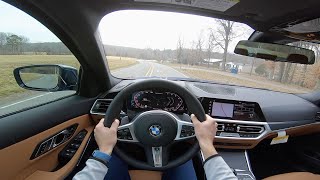 2022 BMW M340i Sedan POV ASMR  Walkaround and Test Drive [upl. by Nnaeed]