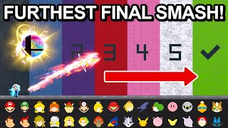 Which FINAL SMASH Can Hit Kirby The Furthest   Super Smash Bros Ultimate [upl. by Eenaej828]