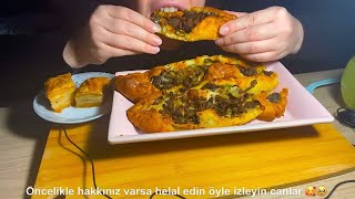 ASMR  Kuşbaşı Pide amp Baklava  MUKBANG reklamdeğil asmrvideo [upl. by Clorinde]