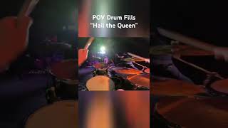 POV Drum Fills “Hail the Queen” MonochromaticBlack drums drumsolo drummer femalfrontedmetal [upl. by Farrison]