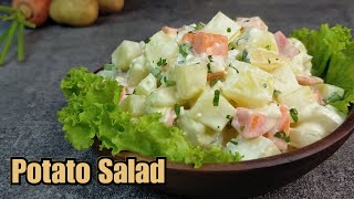 POTATO SALAD with HAM and EGG  FILIPINO STYLE  EASY POTATO SALAD RECIPE [upl. by Rexer635]