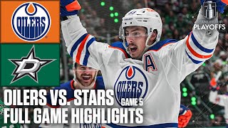 Edmonton Oilers vs Dallas Stars Game 5  NHL Western Conference Final  Full Game Highlights [upl. by Aymik]