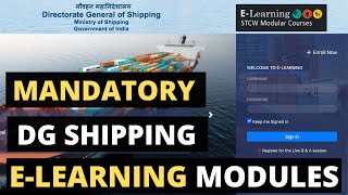 DG Shipping ELearning Modules Full Tutorial  Step by Step Guide [upl. by Nirtiak85]