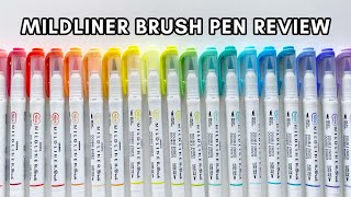 Mildliner Brush Pen Review  Mildliner set of 25  Full Honest Review [upl. by Maud]